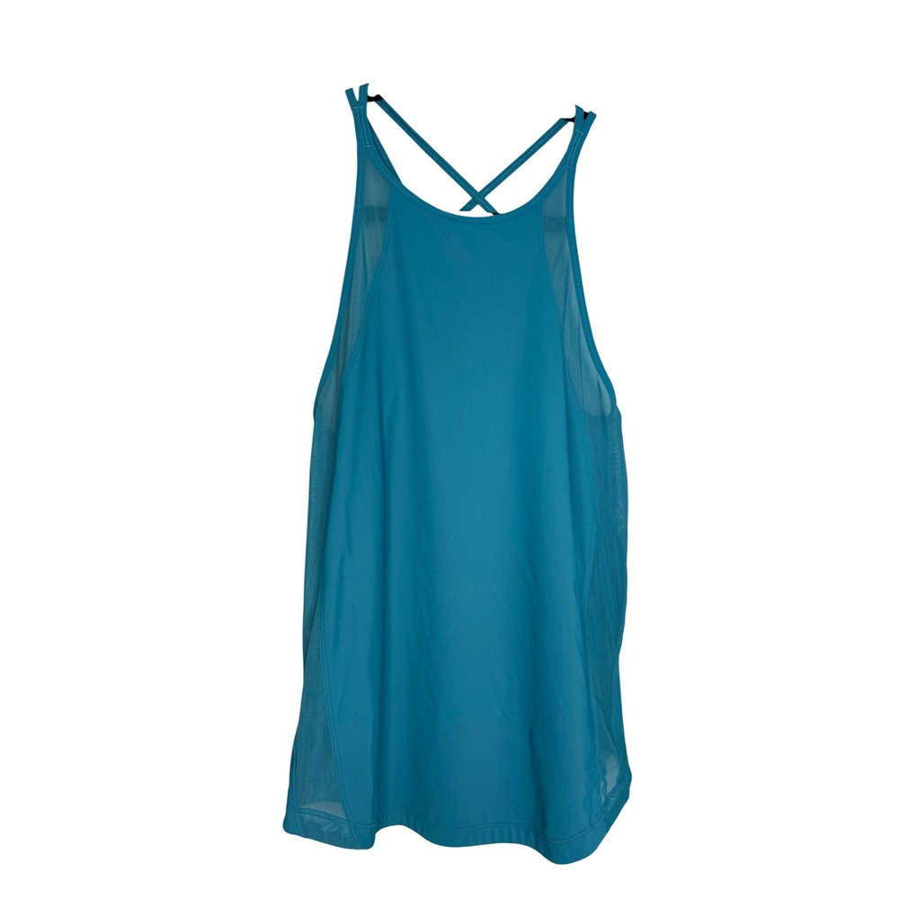 Lululemon blue‎ running tank top cross cross back athletic wear workout